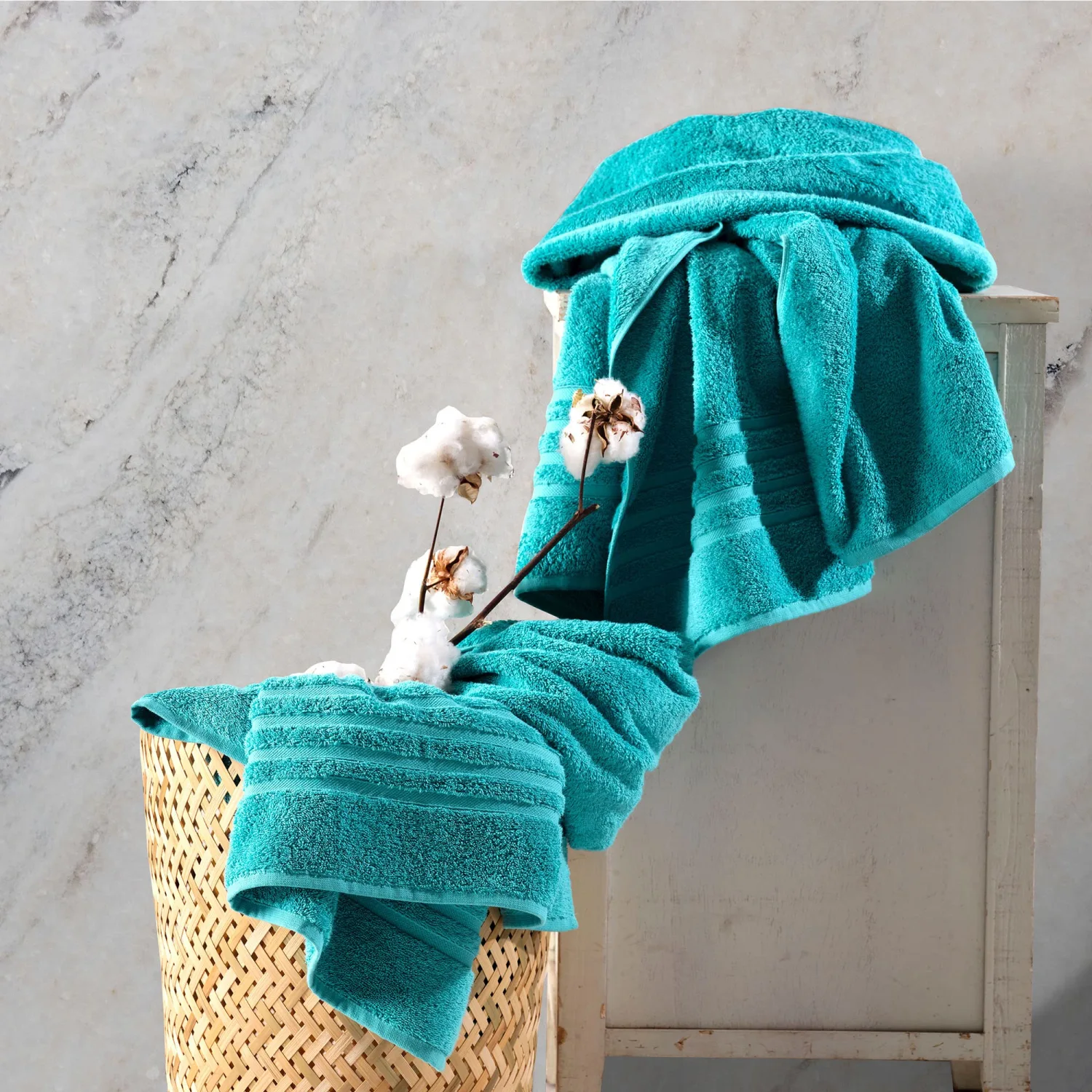 Hammam Linen Jumbo Large Bath Sheets Towels 2-Pack 35 x 70 Inches Soft and Absorbent, Premium Quality 100% Cotton Towels (Teal Turquoise, Bath Sheet)