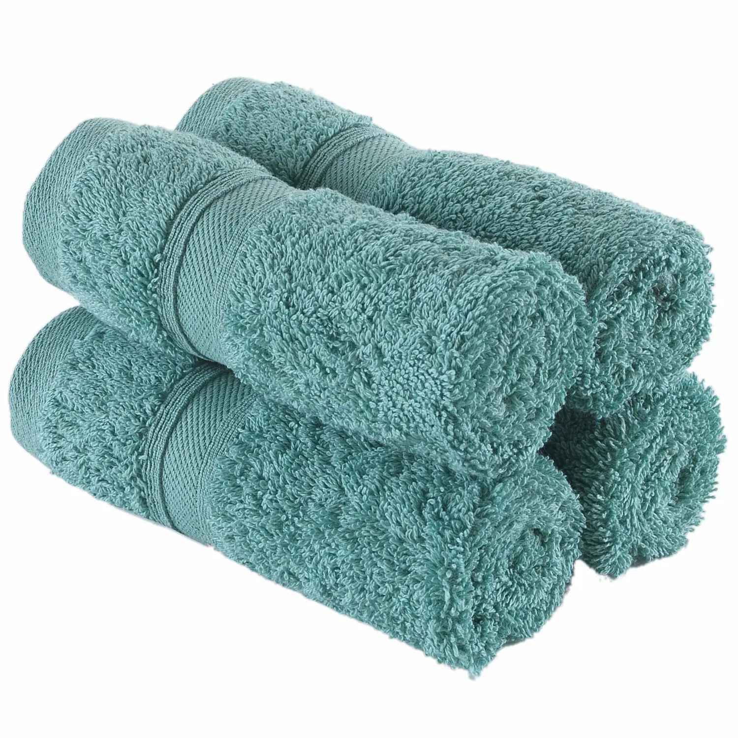 Hammam Linen Teal Turquoise Washcloth Linen Set Premium Original Turkish Cotton, Hotel Quality for Maximum Softness & Absorbency for Face, Hand, Kitchen & Cleaning