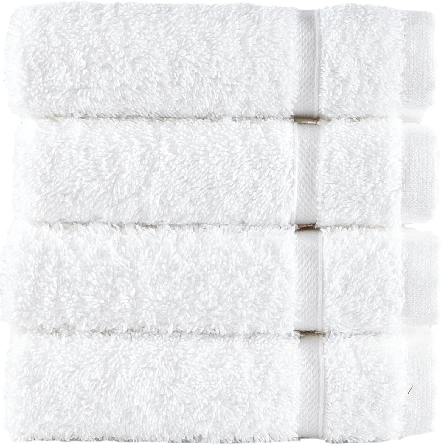 Washcloth Linen Set Premium Original Turkish Cotton, Hotel Quality for Maximum Softness & Absorbency Face Towels for Hand, Kitchen & Cleaning (White Washcloths Set)