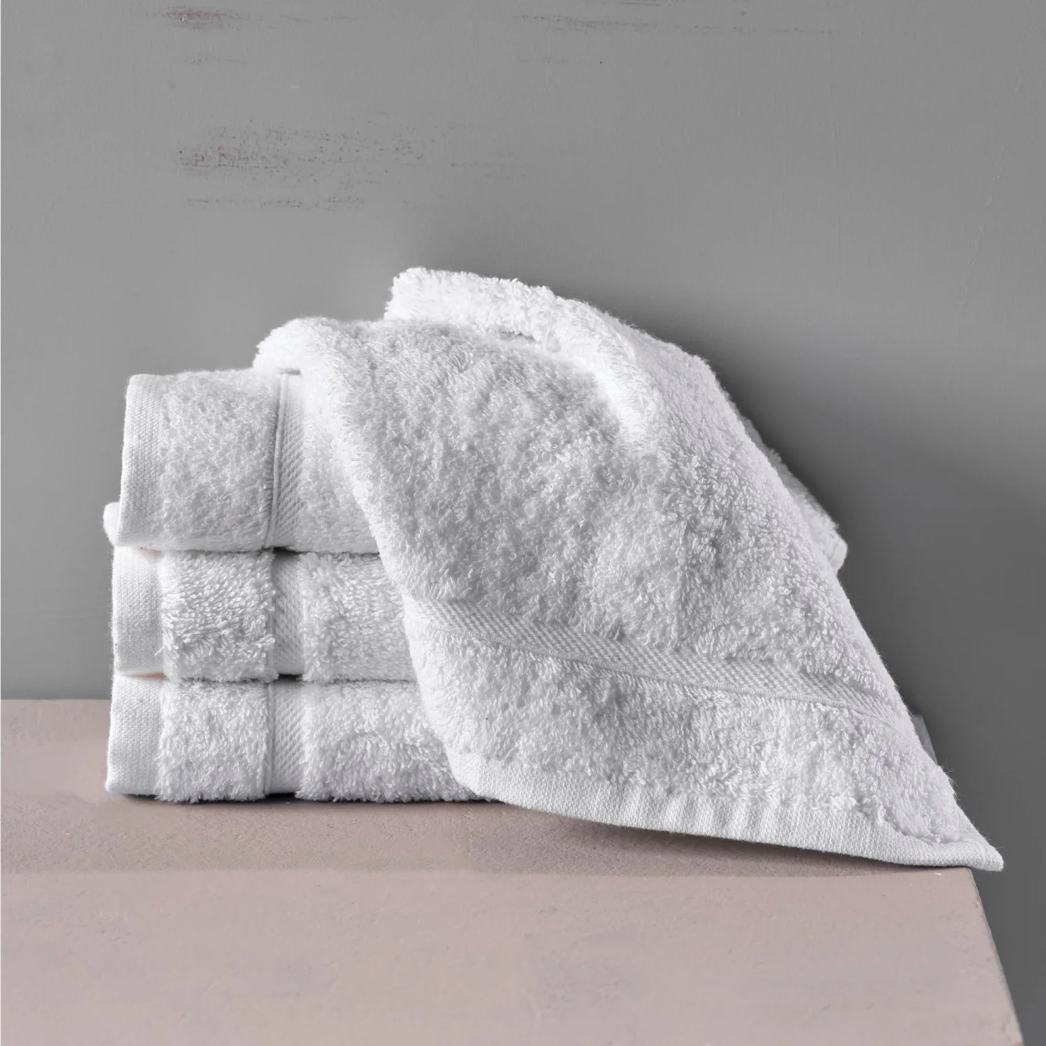 Washcloth Linen Set Premium Original Turkish Cotton, Hotel Quality for Maximum Softness & Absorbency Face Towels for Hand, Kitchen & Cleaning (White Washcloths Set)