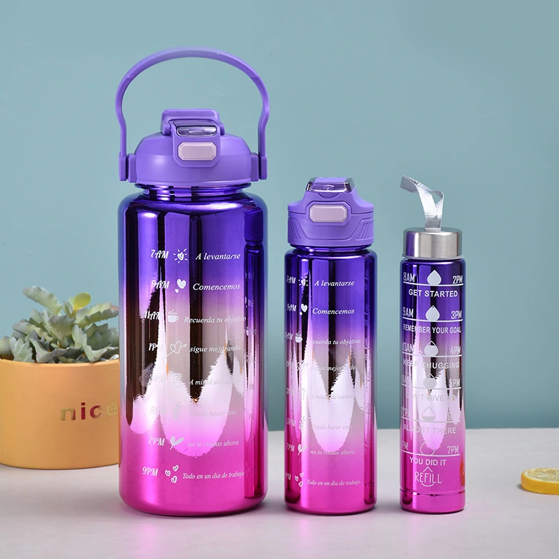 Gradient Plastic Cup With Scale UV Plating