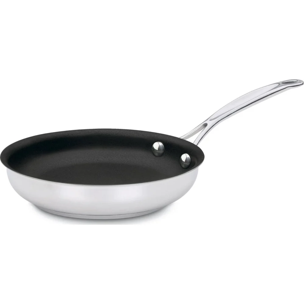 Cuisinart 722-18NS Chef's Classic Stainless Nonstick 7-Inch Open Skillet, Silver