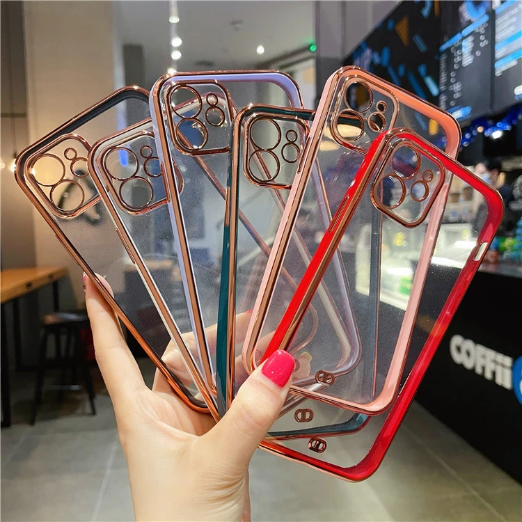 Straight Edge Two Color Electroplated Phone Case