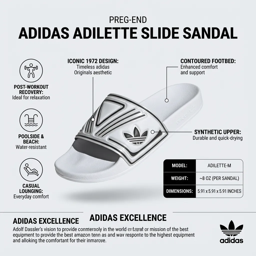 adidas Men's Adilette Slide Sandal
