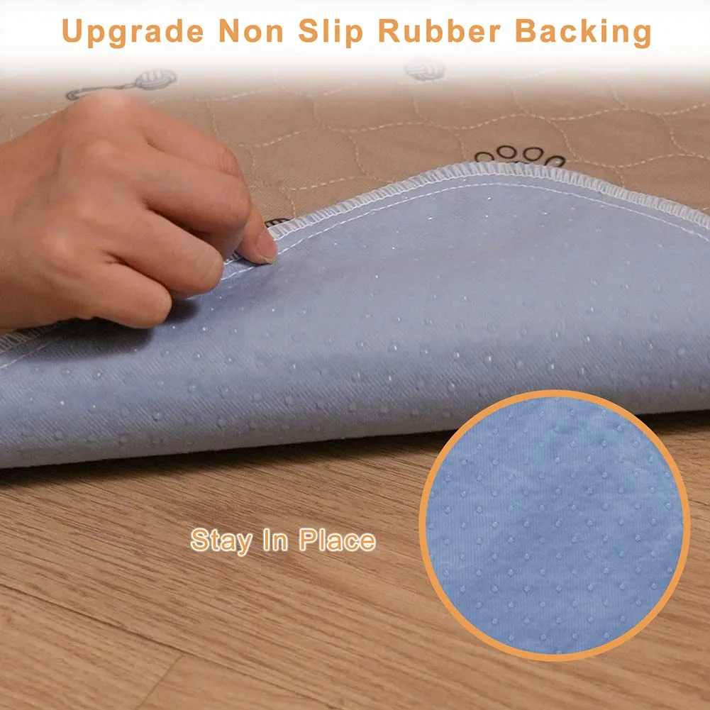2 Pack 36x36 Dog Pads Washable and Free Dog Comb, Reusable Puppy Pads with Fast Absorbent, Waterproof, Non Slip Incontinence Pads for Training, Whelping, for Playpen, Crate, Kennel