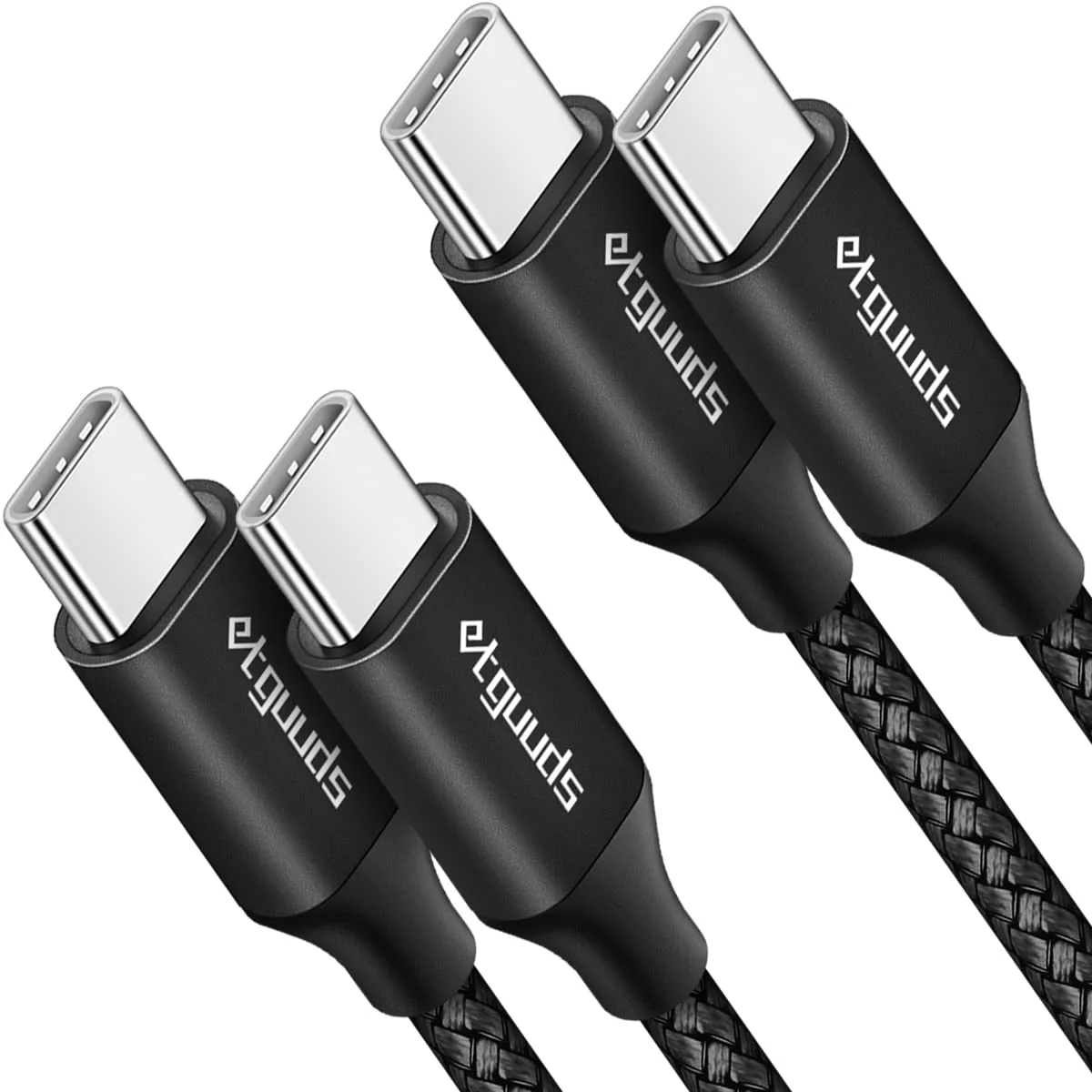 USB C to USB C Cable [3ft, 2-Pack], etguuds 60W/3A Fast Charging Type Charger Cord Compatible with Samsung Galaxy S22/S22+, S21/S21+, S20/S20+ Ultra 5G, Note 20/10 Ultra 5G, Pixel, Switch & More.