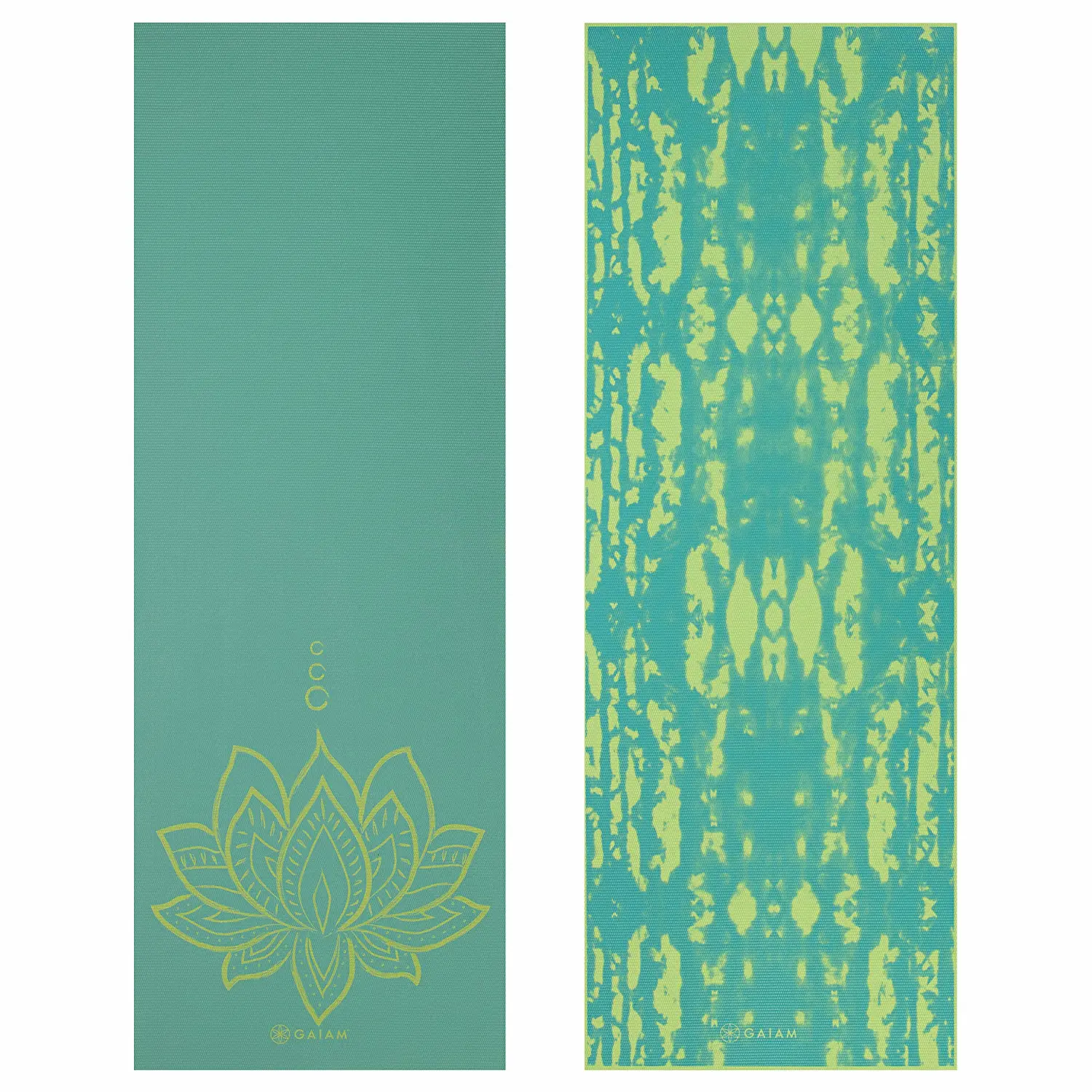 Gaiam Yoga Mat - Premium 6mm Print Reversible Extra Thick Non Slip Exercise & Fitness Mat for All Types of Yoga, Pilates & Floor Workouts (68" x 24" x 6mm Thick)