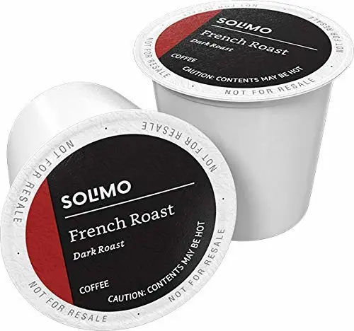Amazon Brand - Solimo Dark Roast Coffee Pods, French Roast, Compatible with Keurig 2.0 K-Cup Brewers, 24 Count