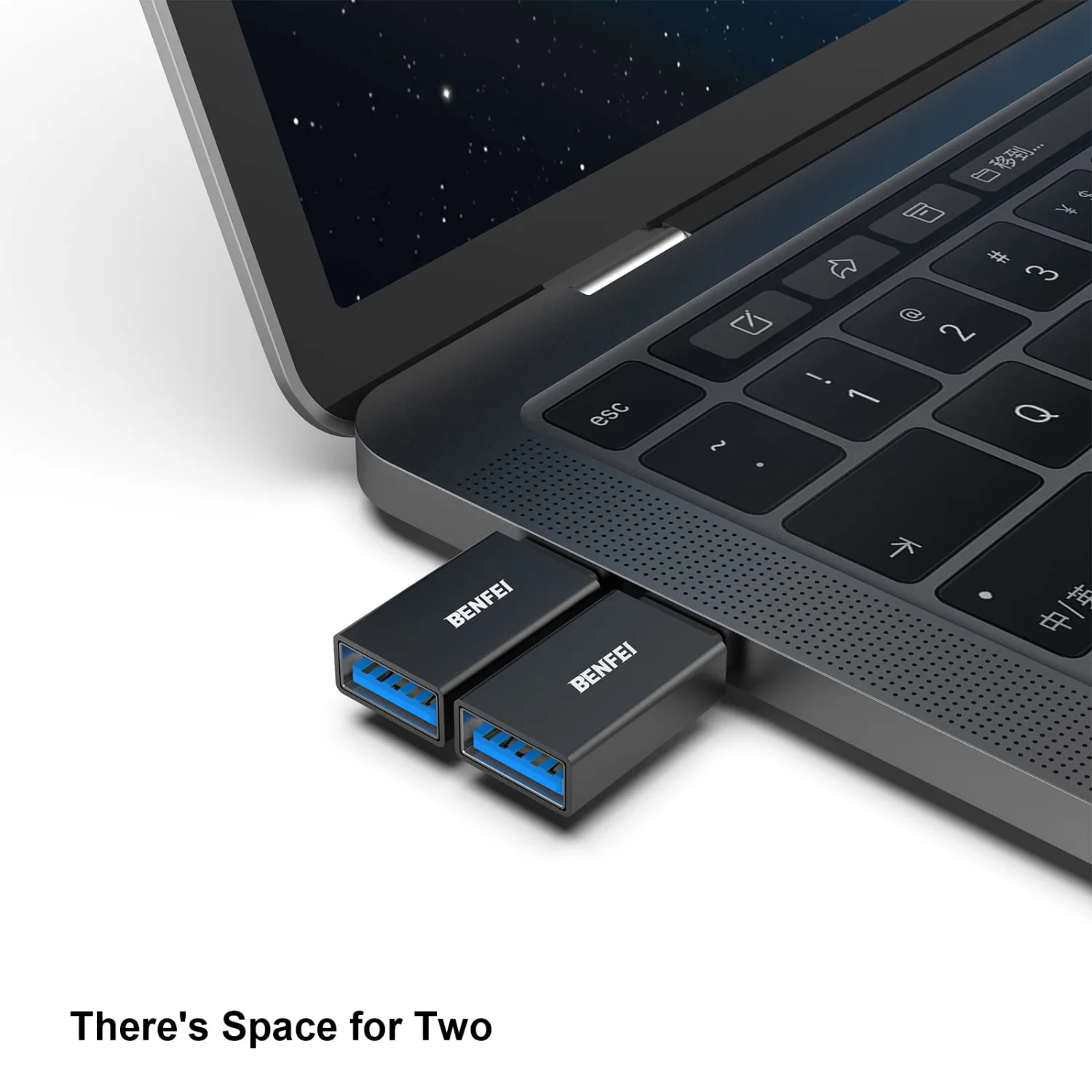 BENFEI 5 Pack USB C to USB 3.0 Adapter, USB C to A Male to Female Adapter Compatible with iPhone 15 Pro/Max, MacBook Pro/Air 2023, iPad Pro, iMac, S23, XPS 17, Surface Book 3 and More - Black