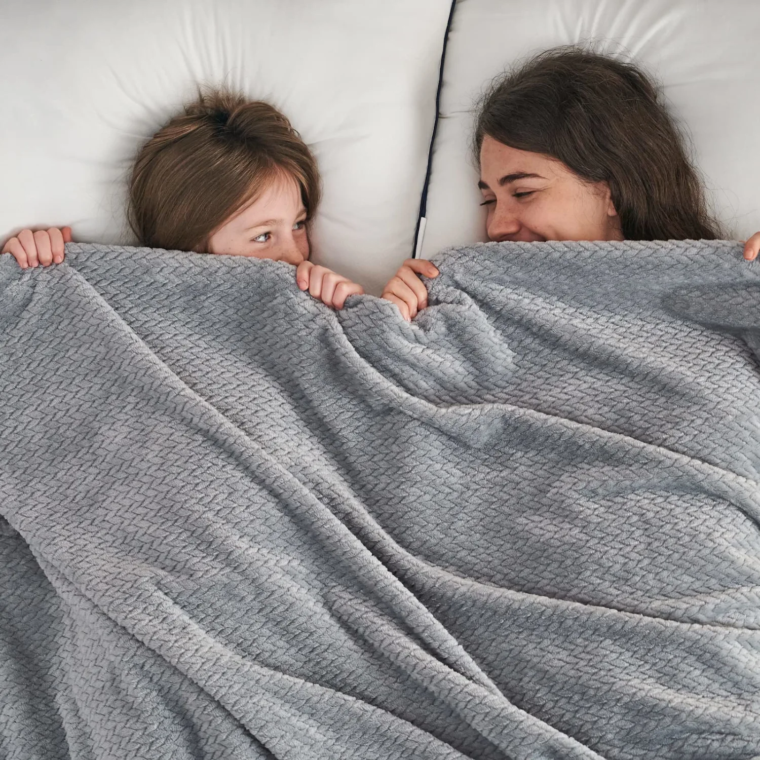 NEWCOSPLAY Super Soft Throw Blanket Grey Premium Silky Flannel Fleece Leaves Pattern Lightweight Bed Blanket All Season Use (Grey, Throw(50"x60"))