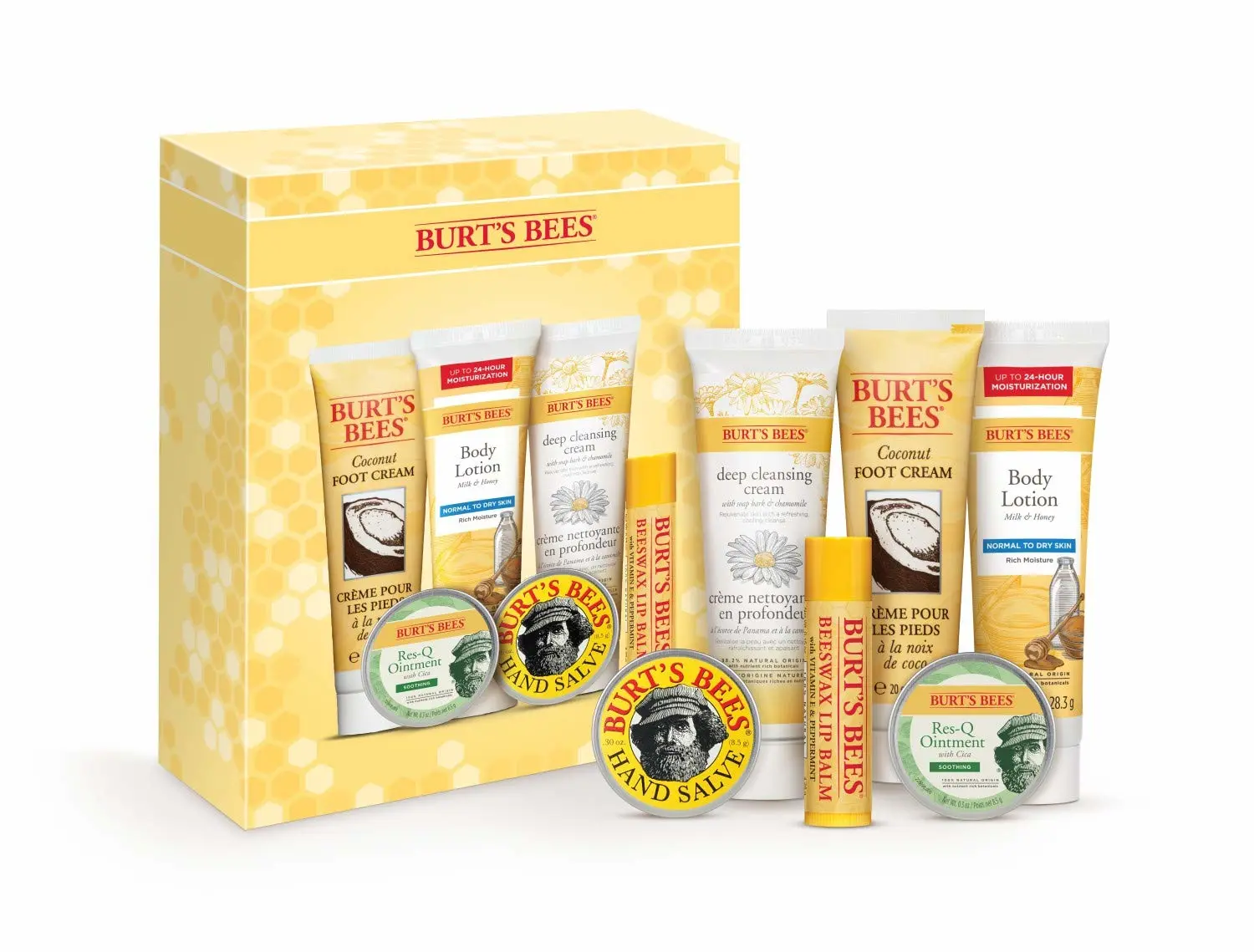 Burt's Bees Back to School Gifts, 6 Dorm Products for College Students, Timeless Minis Set – Original Lip Balm, Coconut Foot Cream, Milk & Honey Lotion, Cleansing Cream, Res-Q Ointment, Hand Salve