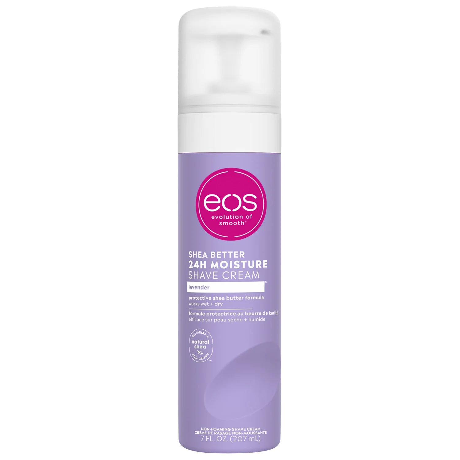 eos Shea Better Shaving Cream- Lavender, Women's Shave Cream, Skin Care, Doubles as an In-Shower Lotion, 24-Hour Hydration, 7 fl oz