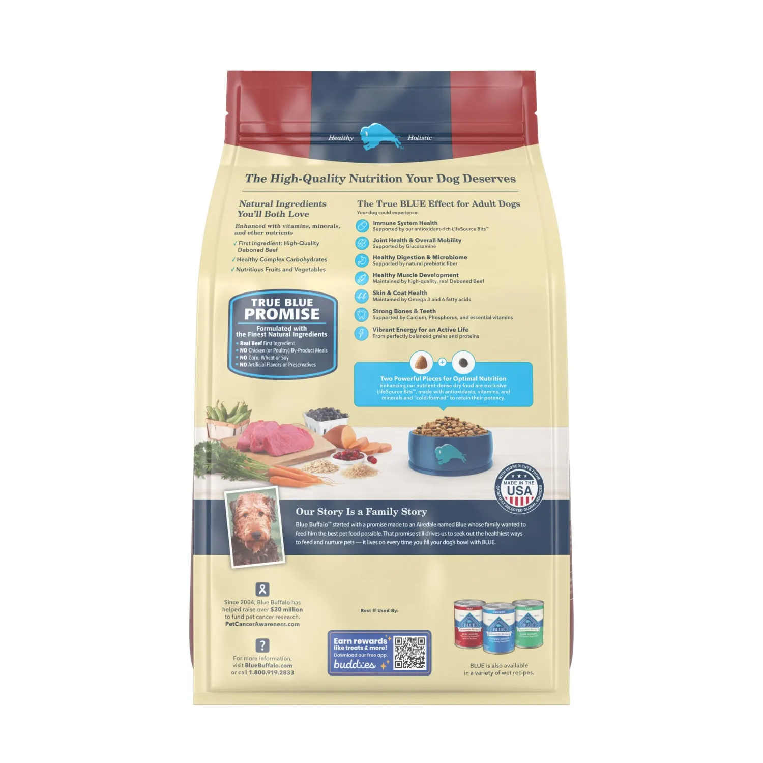 Blue Buffalo Life Protection Formula Natural Adult Dry Dog Food, Beef and Brown Rice 5-lb Trial Size Bag