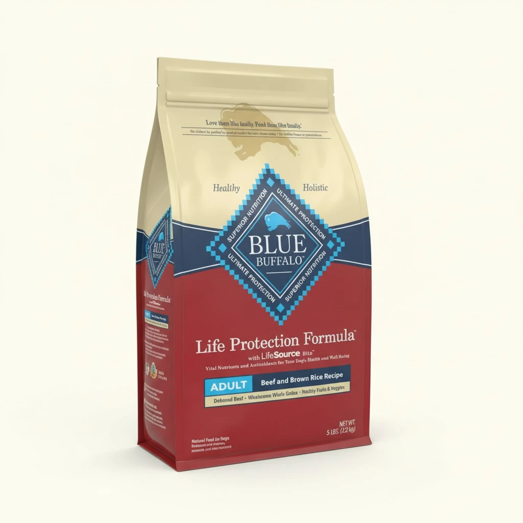 Blue Buffalo Life Protection Formula Natural Adult Dry Dog Food, Beef and Brown Rice 5-lb Trial Size Bag