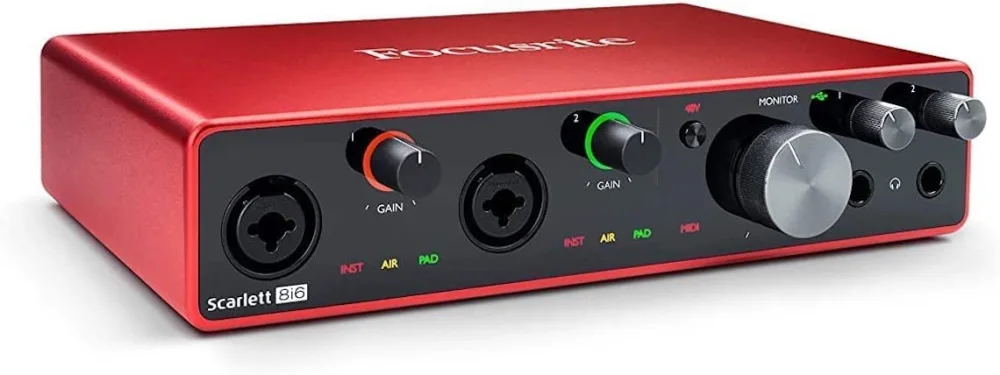 Focusrite Scarlett 8i6 3rd Gen USB Audio Interface, for Producers, Musicians, Bands, Content Creators — High-Fidelity, Studio Quality Recording, and All the Software You Need to Record