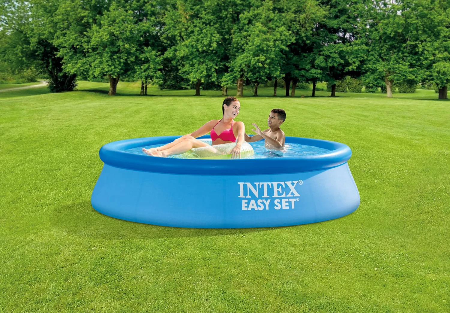 INTEX 28117EH Easy Set Inflatable Swimming Pool Set For Above-Ground Pool: 10ft x 24in – Includes 330 GPH Cartridge Filter Pump – Puncture-Resistant Material – 813 Gallon Capacity – 18in Water Depth