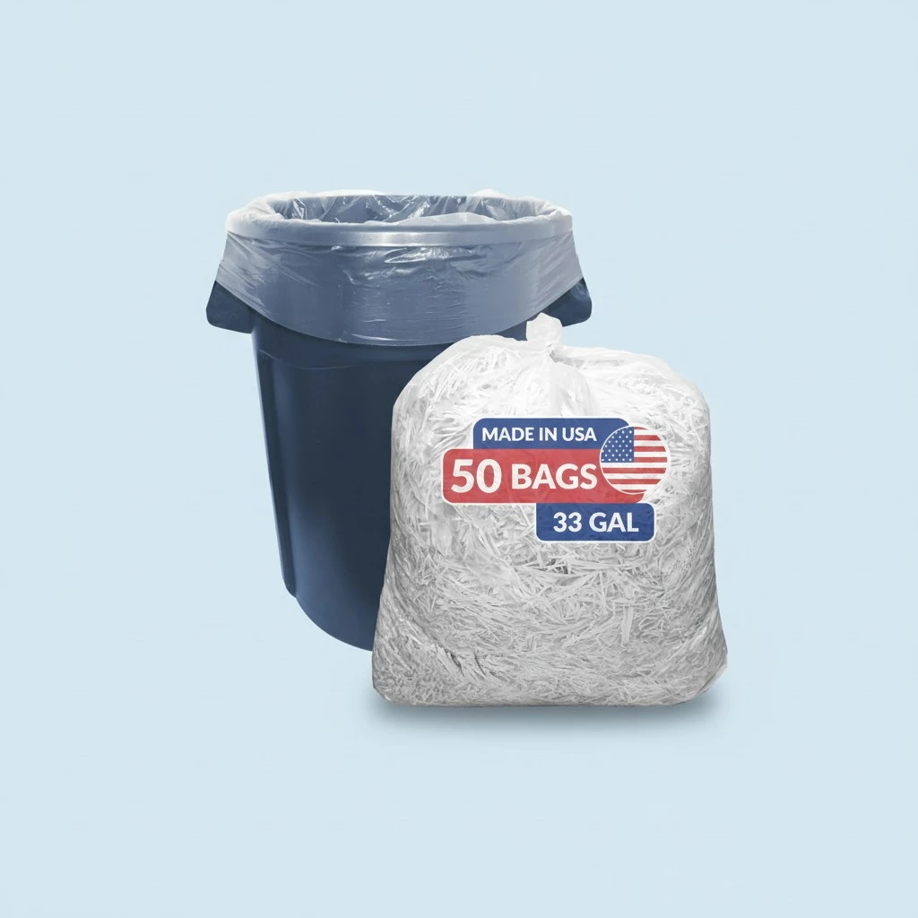 Reli. SuperValue 33 Gallon Trash Bags | 50 Count | Made in USA | Heavy Duty | Clear Multi-Use Garbage Bags