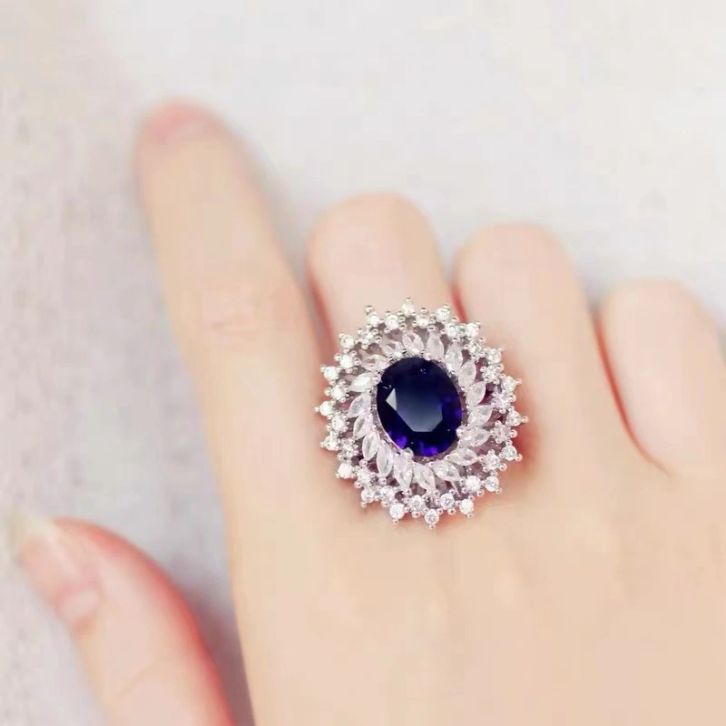 Women's Personalized Fashionable And Versatile Sapphire Ring