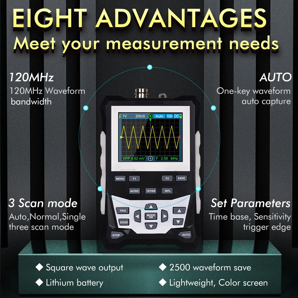 New Handheld Color Analog Oscilloscope