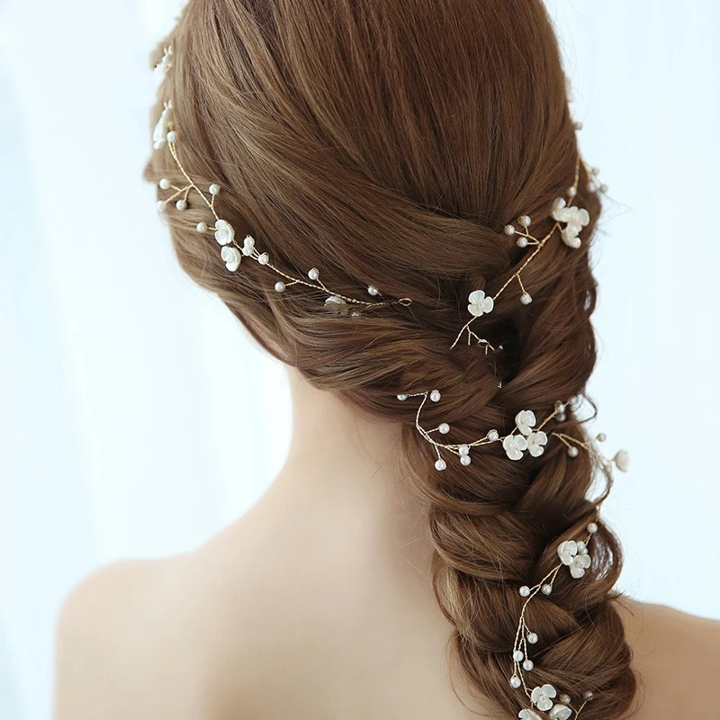 Handmade Pearl Braid With High-end Wedding Accessories