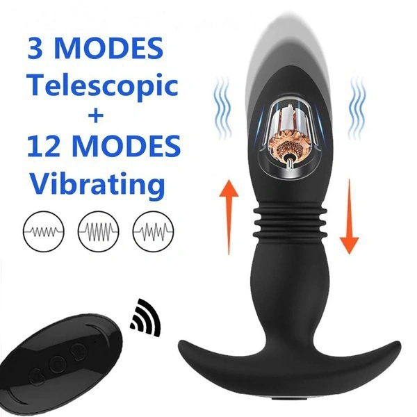 Vibrator for women Wireless Remote Control Telescopic Dildo Massager Male Prostate Butt Plug Vibrator Anal Sex Toys For Men