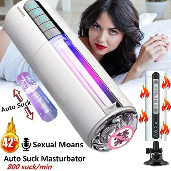 Men's Masturbator Cup Smart Induction Heating Masturbating Cup Fully Automatic Auto Suck Usb Charging Sex Toy Handsfree Induced Vibration Masturbator Sex Product 