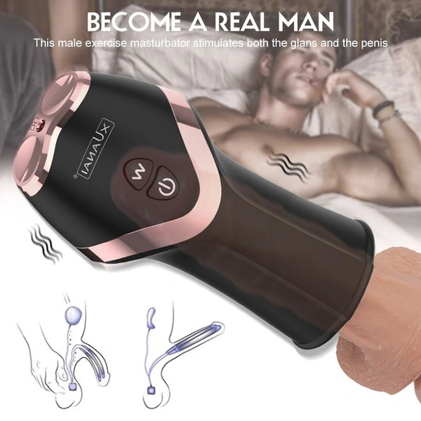 Male Masturbator Glans Massager Glans Training Tool Penis Head Stimulator with 12 Modes Improving Mens Sexual Endurance Aircraft Cup