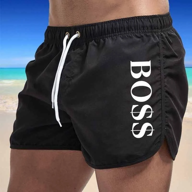 New Men's Fashion Beach Shorts Polyester Multicolor Sports Men's Triple Shorts