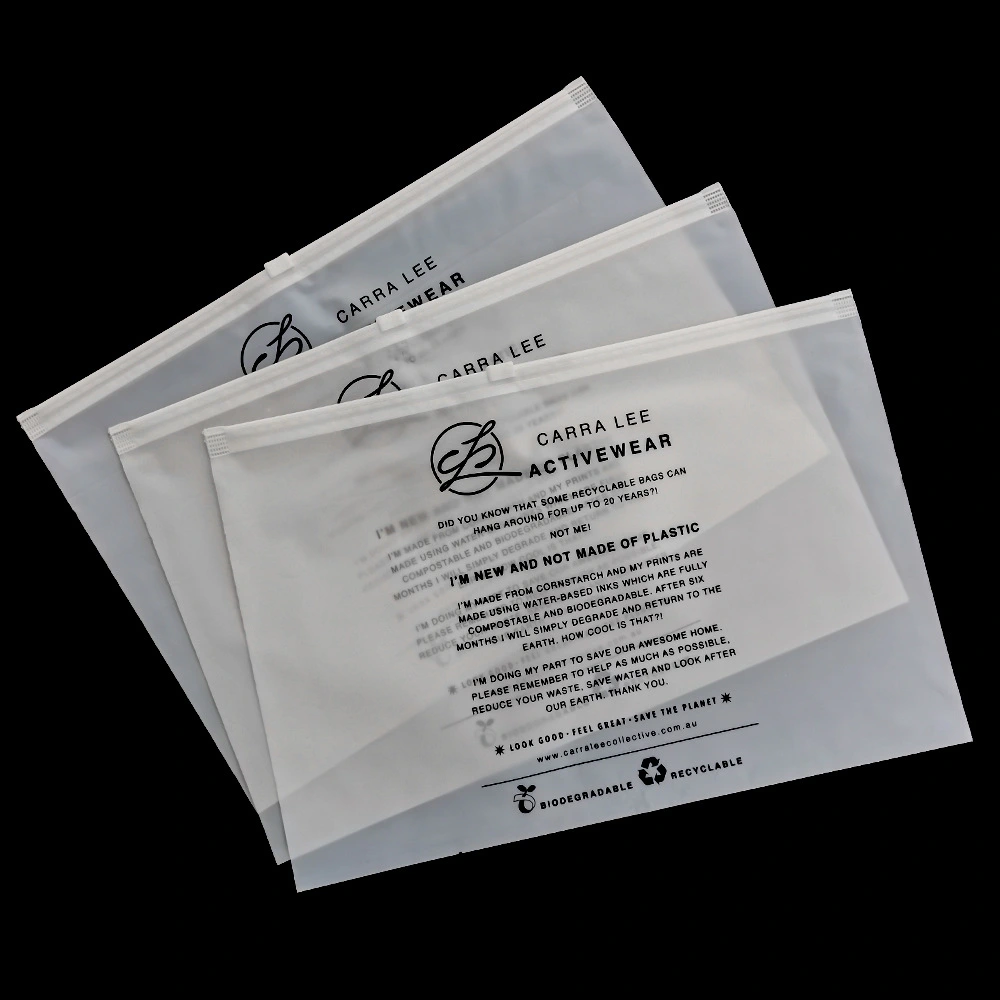 MOQ3000Fully Degradable Compostable Zippered Bag