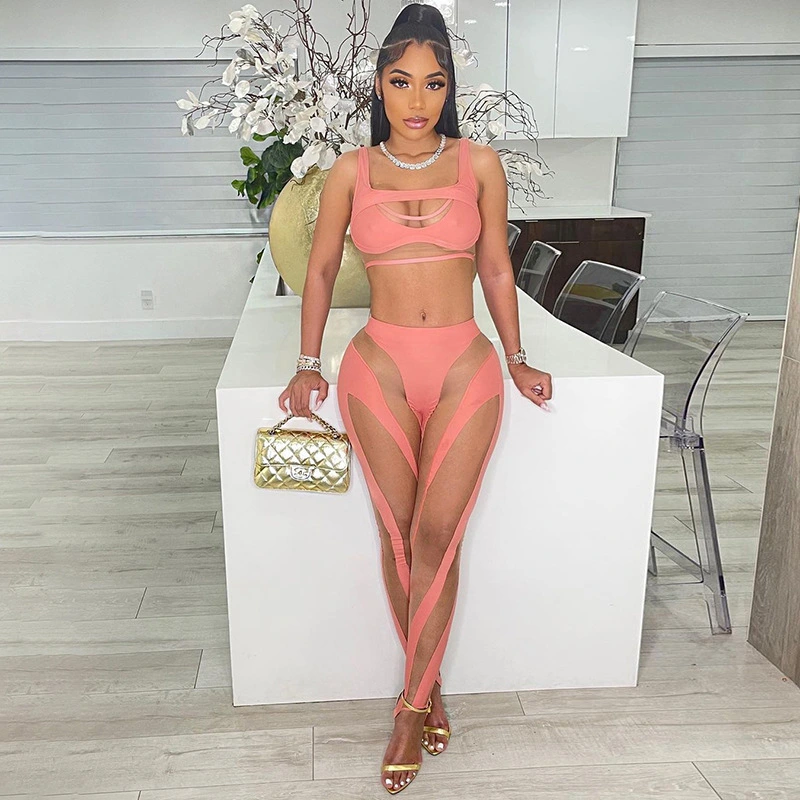 Women's Fashion High Waist Casual Pants Set