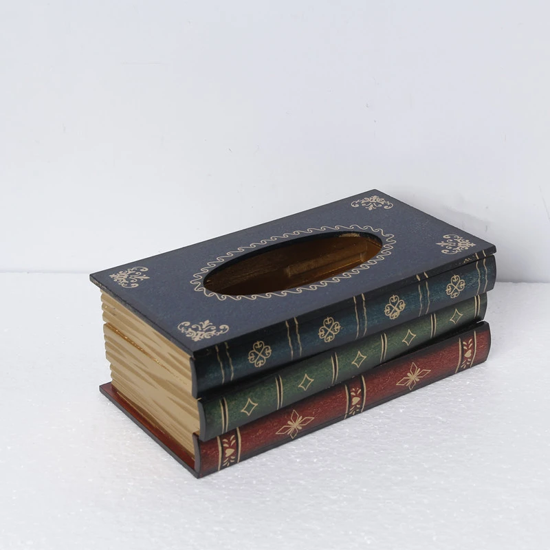 Creative Wooden Retro European Hand-painted Personality Book Box