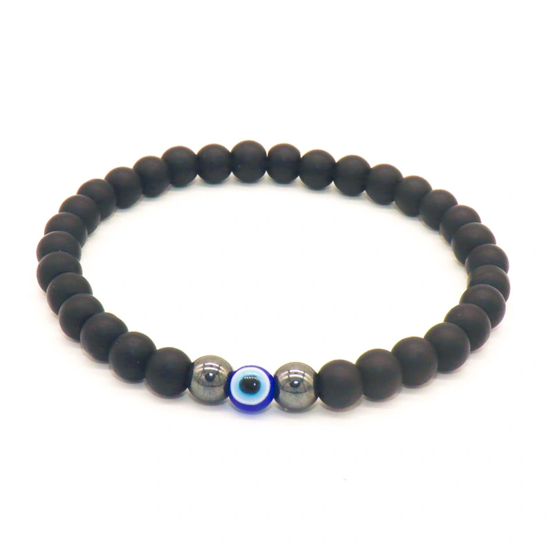 Frosted Bead Single Loop Tiger Eye Stone Bracelet