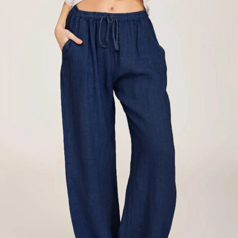 Women's Fashion Loose Cotton Linen Casual Pants