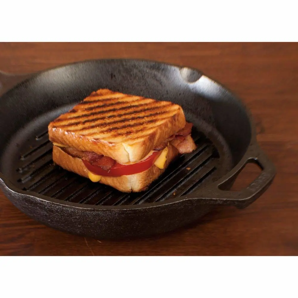 Lodge Cast Iron Grill Pan, 10.25-inch