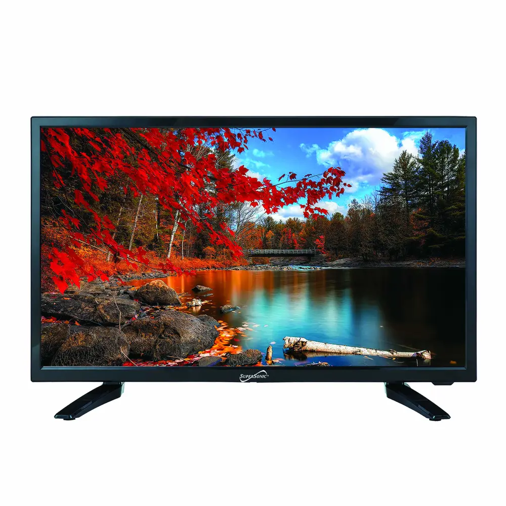 Supersonic SC-2211 21.5-Inch DLED FHD TV with Built-in ATSC & NTSC, HDMI, USB Playback, Powerful Sound, Wall Mountable Design, and AC/DC Compatibility