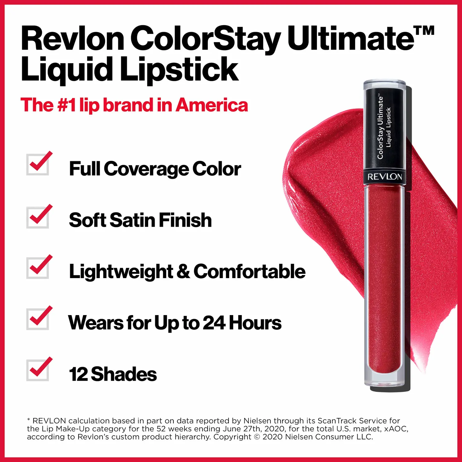 Revlon ColorStay Ultimate Liquid Lipstick, Satin-Finish Longwear Full Coverage Lip Color, Buffest Beige (002), 0.07 oz