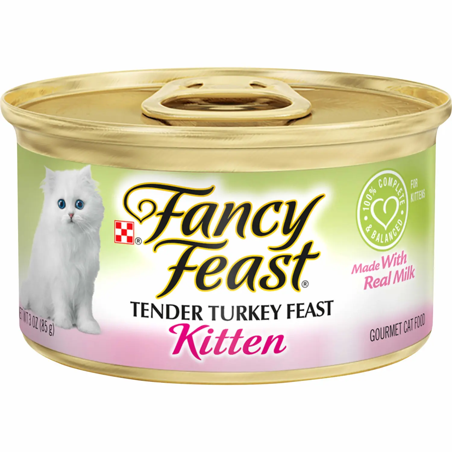 Purina Fancy Feast Pate Wet Kitten Food, Tender Turkey Feast - (24) 3 oz. Cans