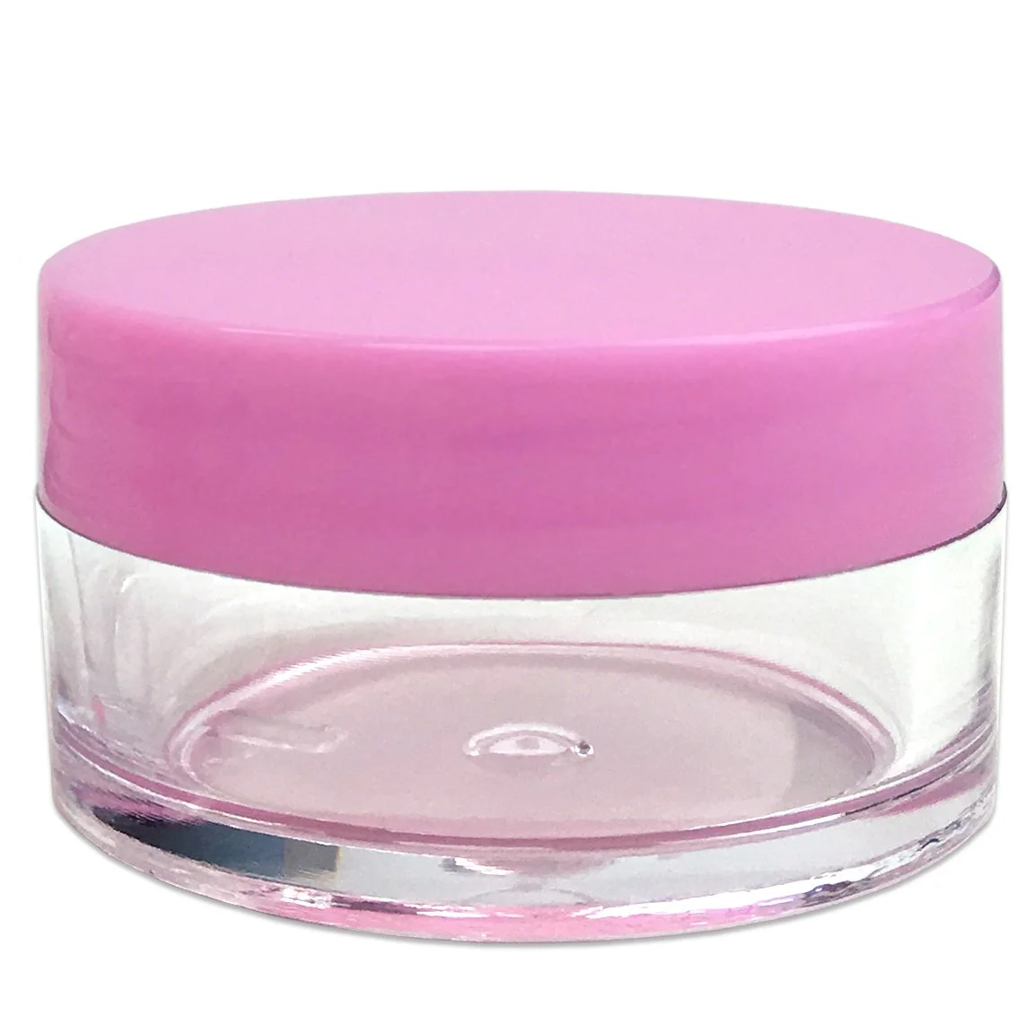 Beauticom 12 Pieces 20G/20ML Round Clear Jars with Pink Lids for Lotion, Creams, Toners, Lip Balms, Makeup Samples - BPA Free