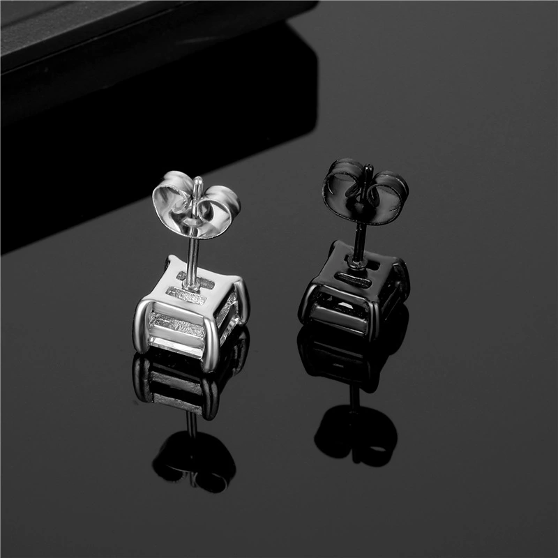 Titanium Steel Cast Zircon Stud Stainless Steel Earrings Trendy Fashion Ear Bone Stud