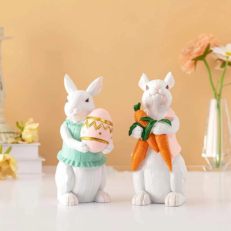 Easter Cute Resin Rabbit-shaped Decorative Ornaments