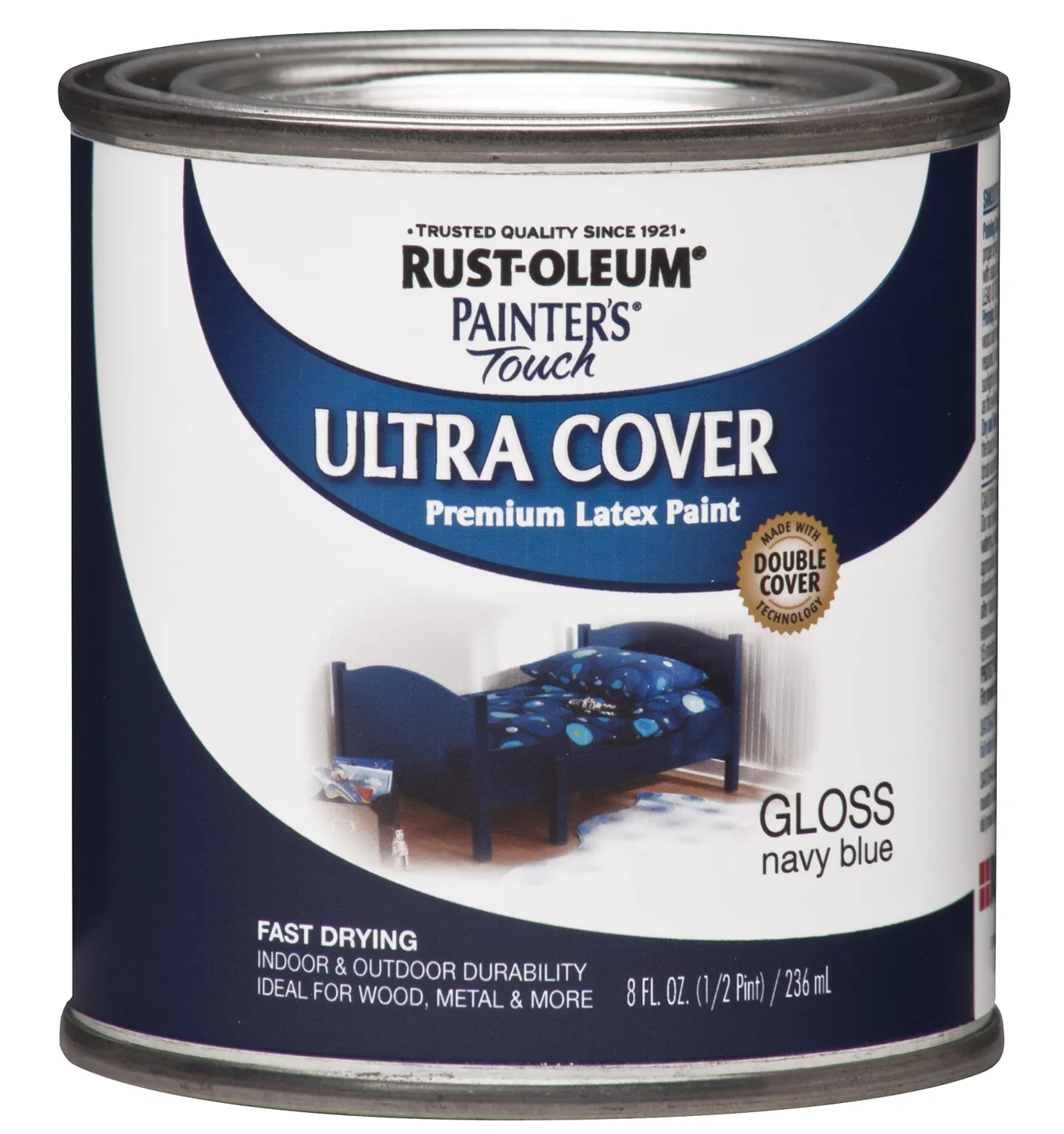 Rust-Oleum 1922730 Painter's Touch Brush Enamel Paint, 8 Fl Oz (Pack of 1), Gloss Navy Blue