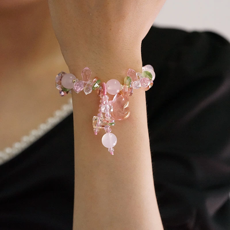 Sweet Maiden Heart Crystal Bracelet