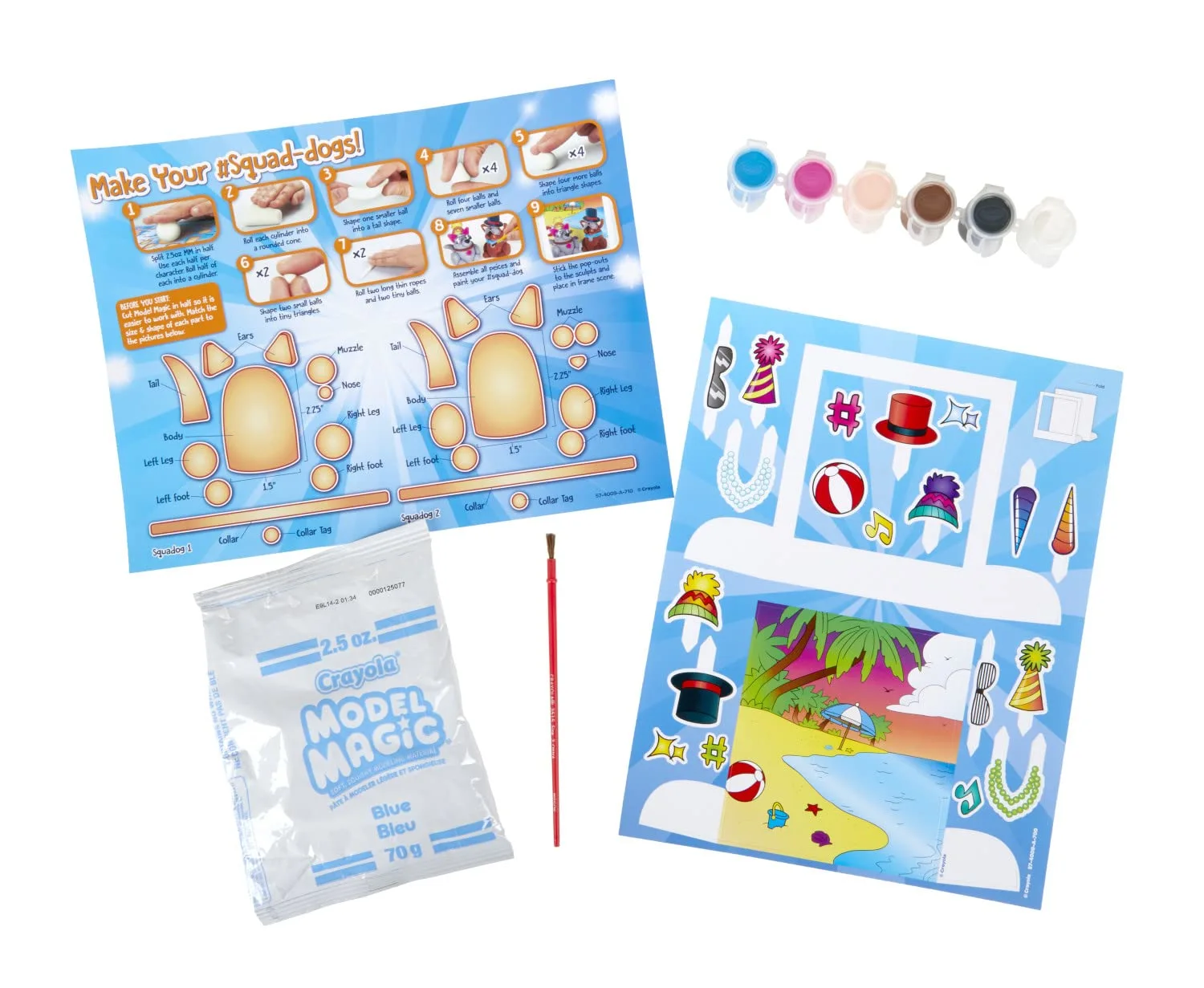 Crayola Model Magic & Paint Set, Dogs, Modeling Clay Alternative, Gift for Kids
