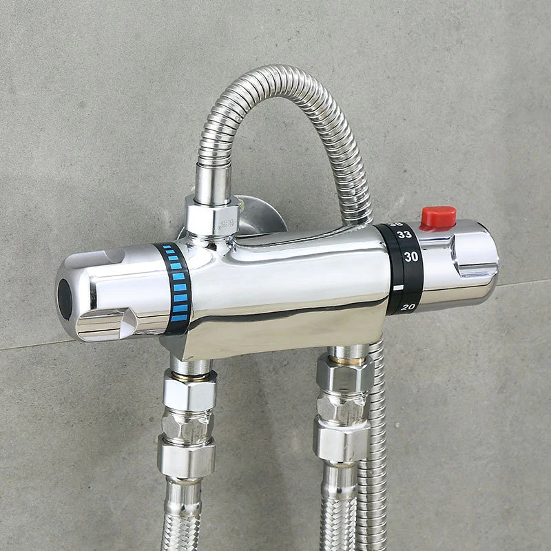 Intelligent Thermostatic Valve Open Pipe Shower Hot And Cold Water Faucet