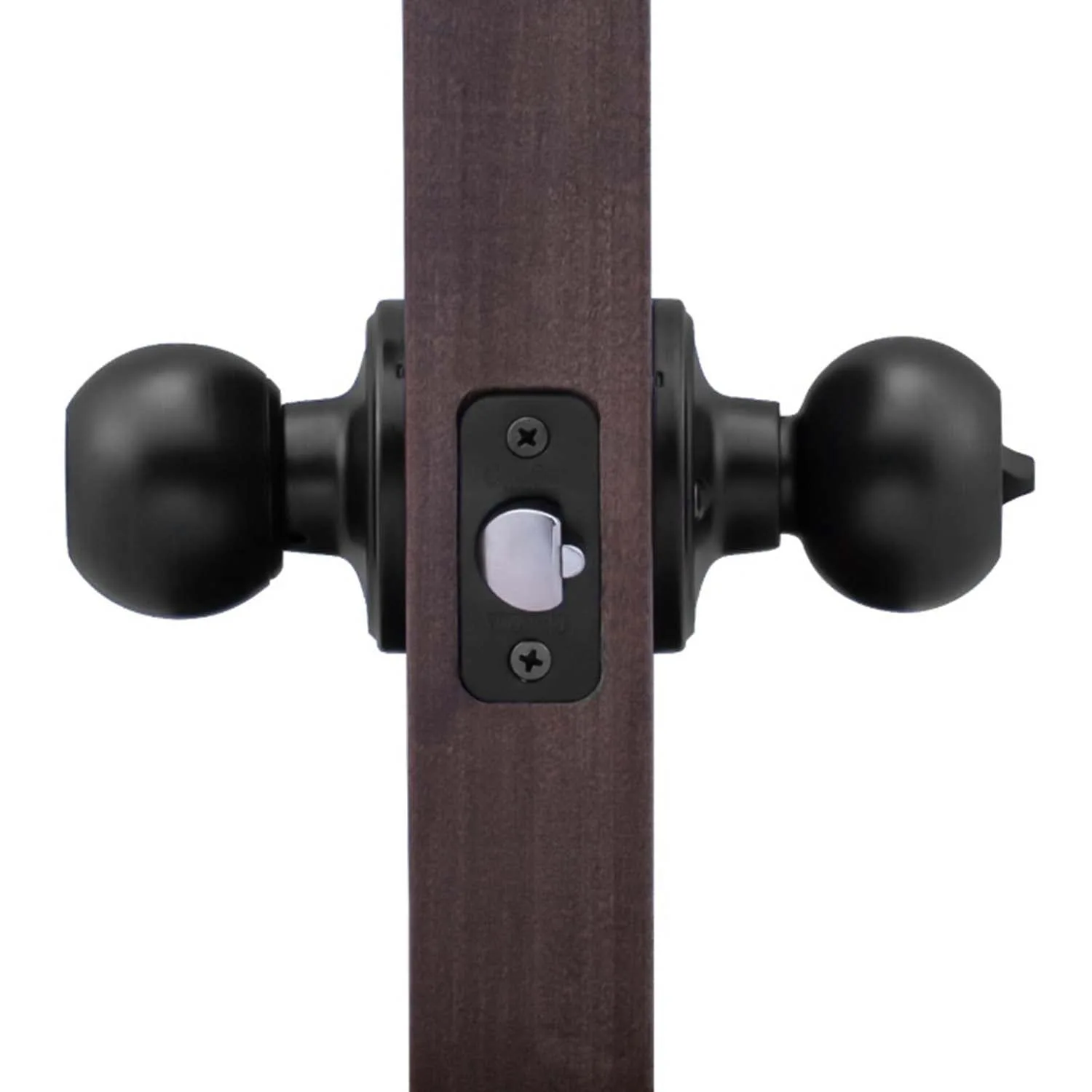 Copper Creek BK2030BC-3 Ball Door Knob, Privacy Function, 3 Pack, Black