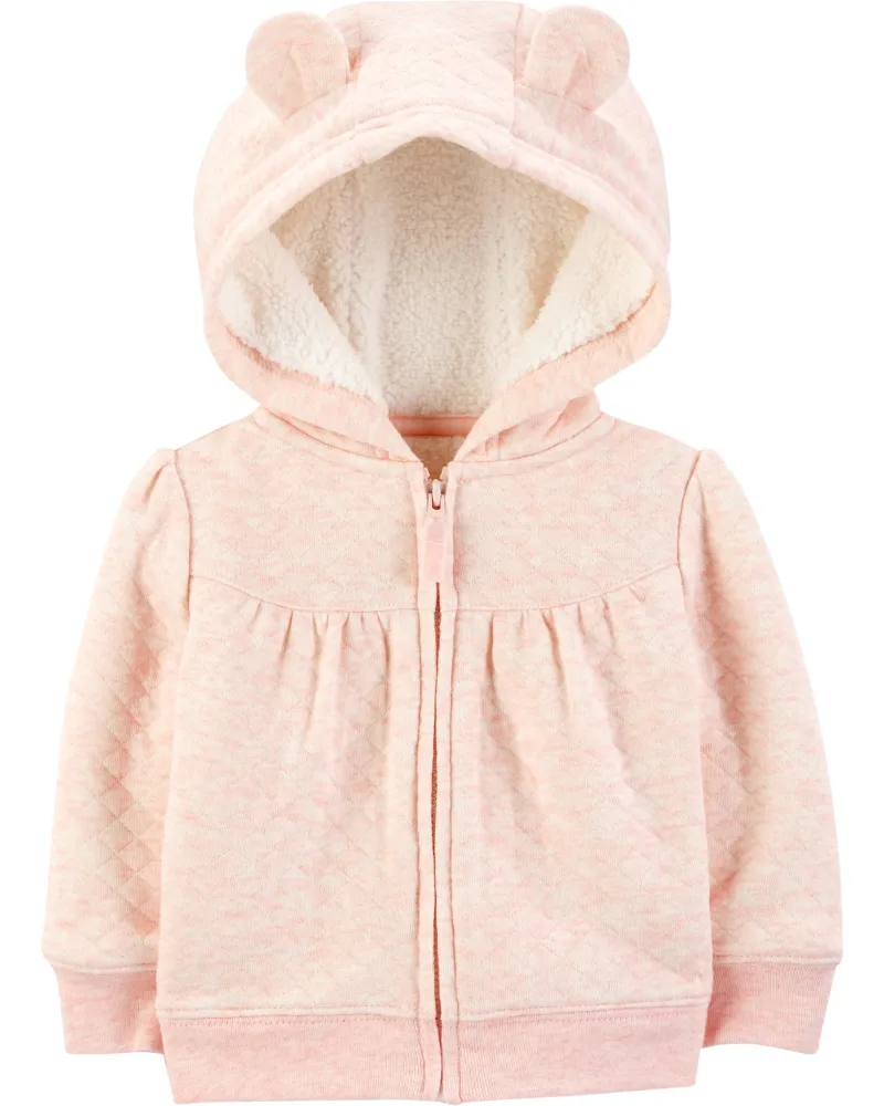 Simple Joys by Carter's Baby Hooded Sweater Jacket with Sherpa Lining