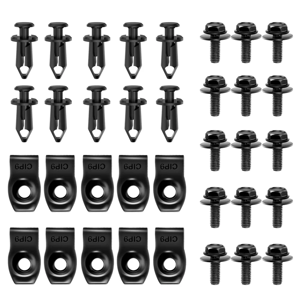 Nilight 35PCS Engine Under Cover Splash Shield Guard Body Bolts Bumper Fender Liner Push Retainer Fastener Rivet Clips Extruded U-Nuts for Infiniti G35 G37 FX35 FX45 EX35 Nissan 370Z 350Z