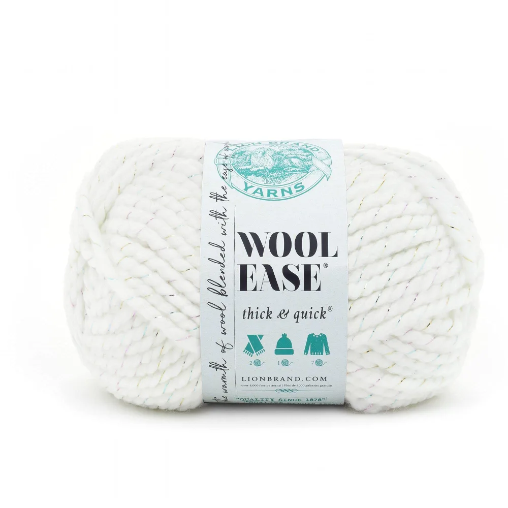 Lion Brand Yarn Wool-Ease Thick & Quick Yarn, Soft and Bulky Yarn for Knitting, Crocheting, and Crafting, 1 Skein, Celebration