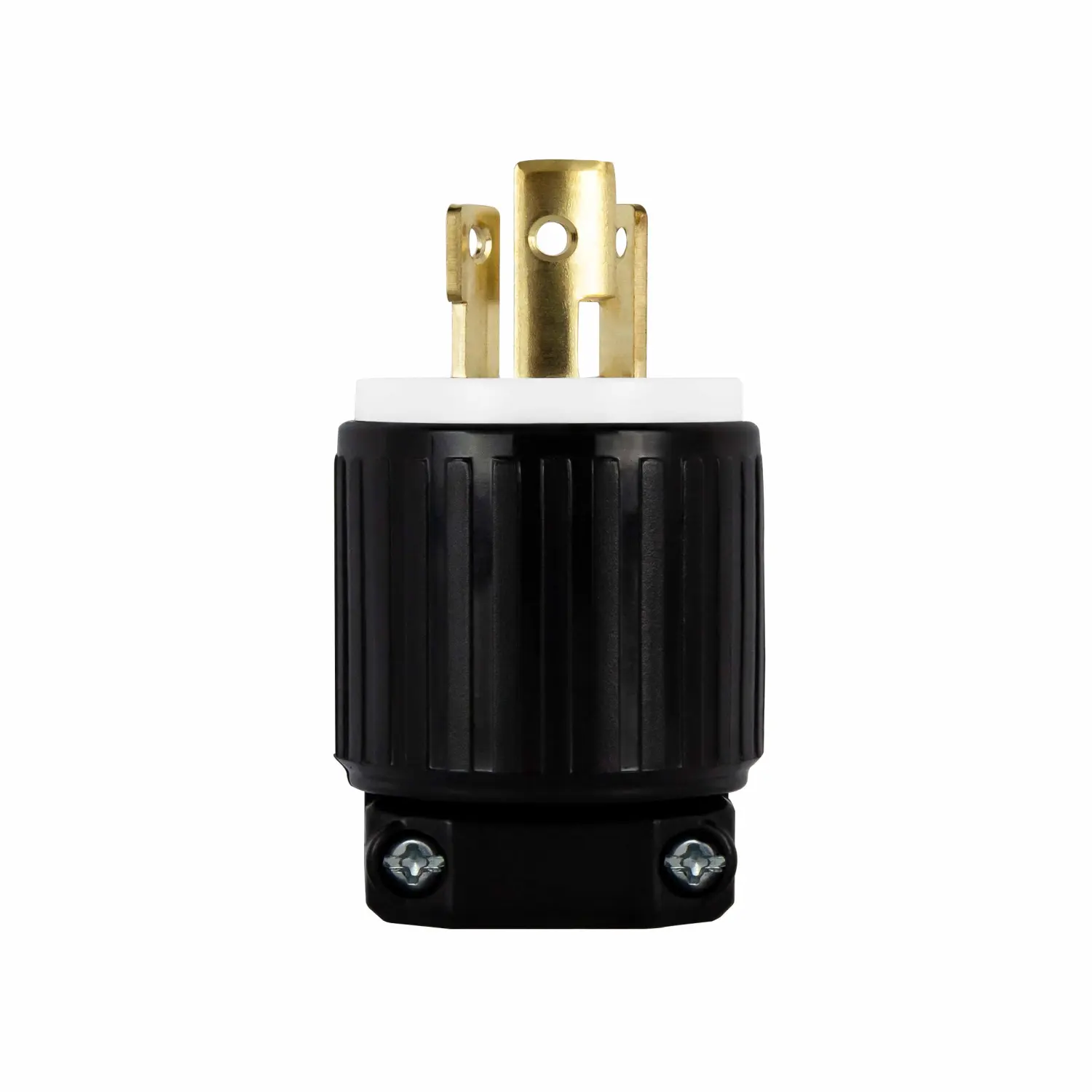 ENERLITES NEMA L7-15P Locking Plug Connector for Generator, Twist Lock Male Plug, 15 Amp, 277 Volt, 2 Pole, 3 Wire Grounding, Industrial Grade Heavy Duty, UL Listed, 66481-BK, Black