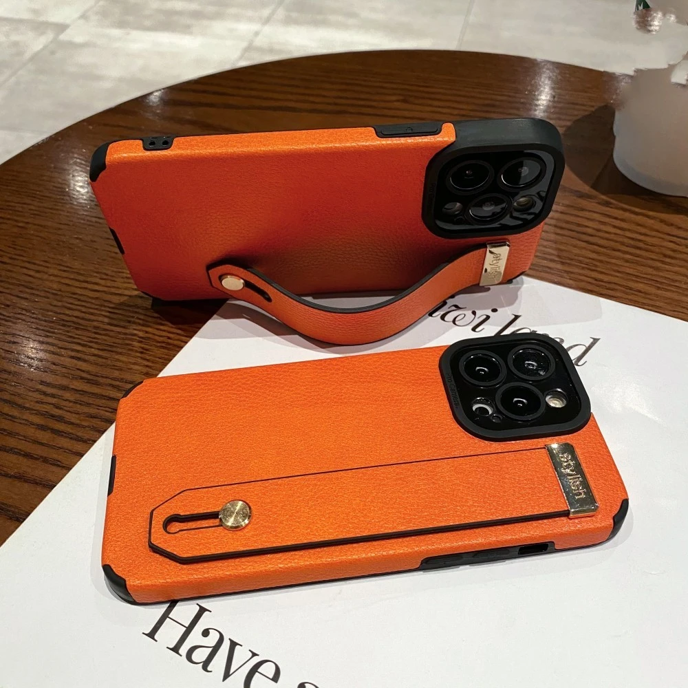 Premium Fashion Orange Wristband Phone Case